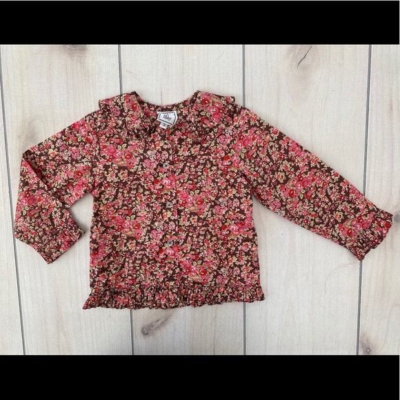 Girls Kate & Libby Floral button down 3 - Picture 1 of 5